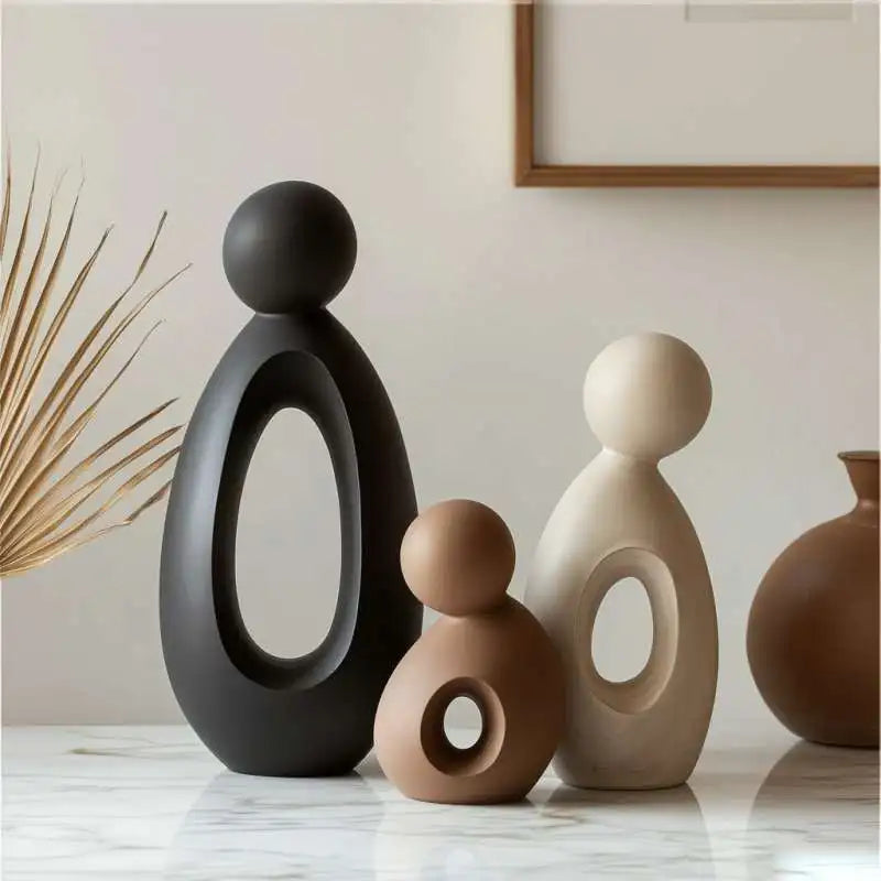 Modern Abstract Family Sculpture Set