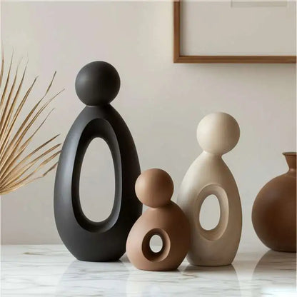 Modern Abstract Family Sculpture Set