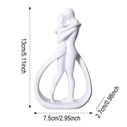 Golden Couple Embrace Statue