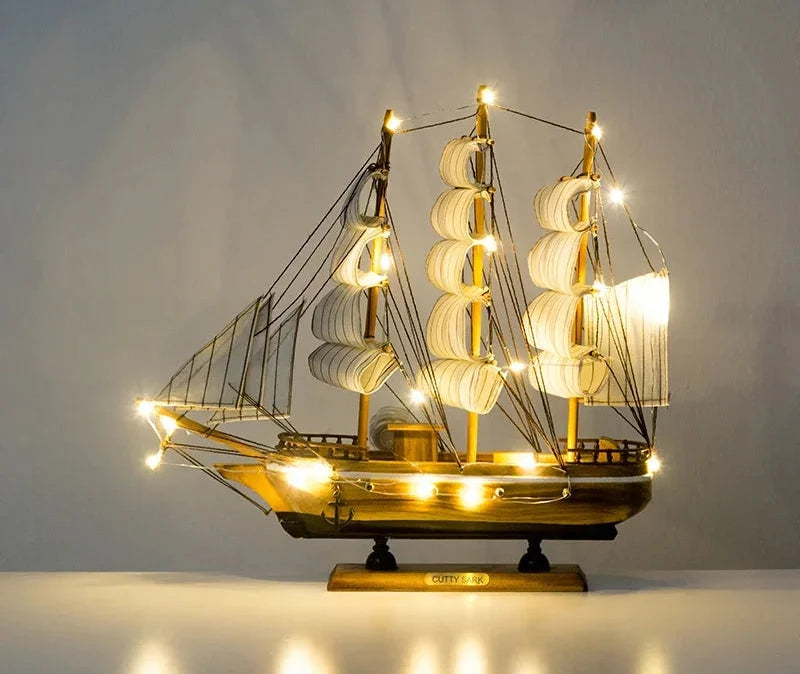Creative & Luxury Metal Sailing Ship Model Figurines
