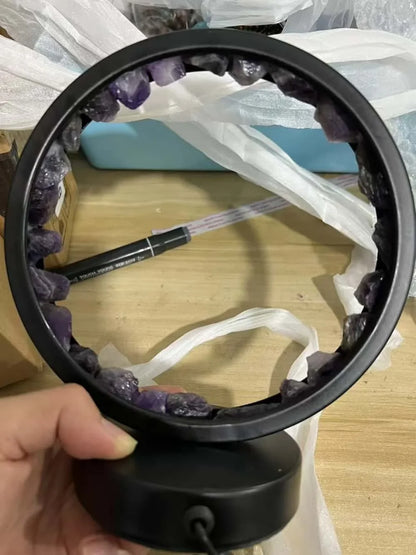 Amethyst Crystal Ring Lamp