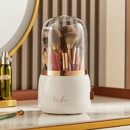 Rotating Makeup Brush Storage Organizer
