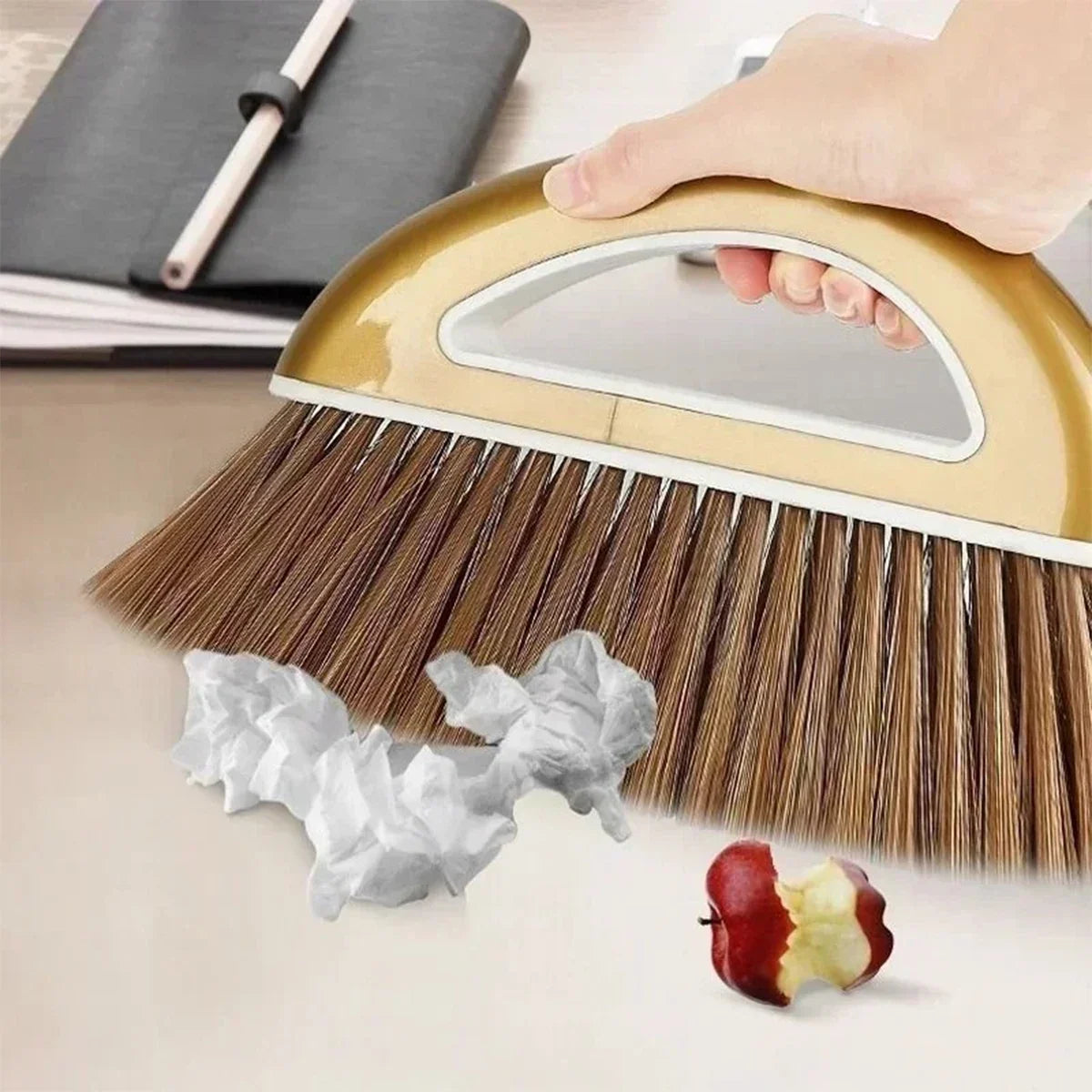 Gold Broom and Dustpan Set