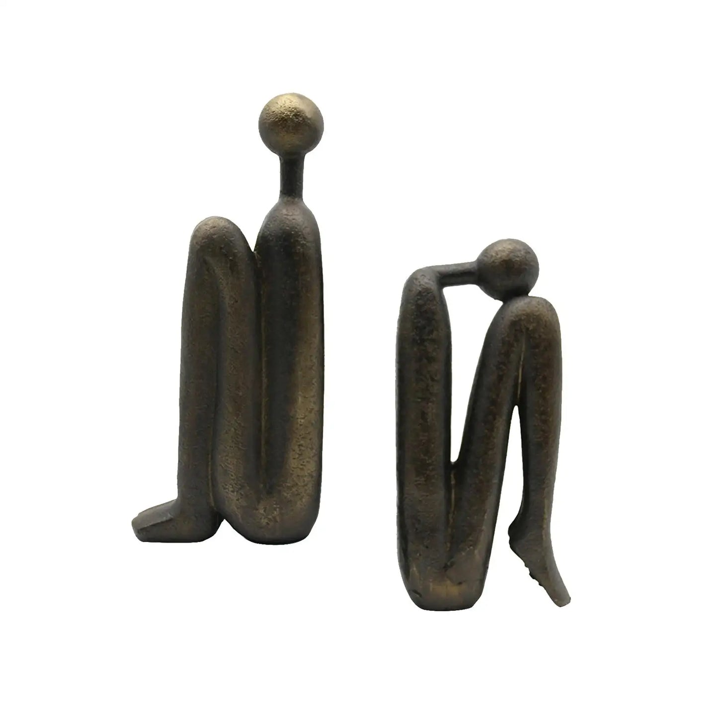 Modern Thinker Resin Bookends