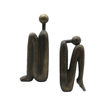 Modern Thinker Resin Bookends