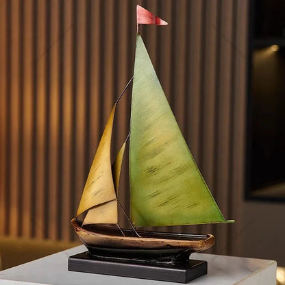 Creative & Luxury Metal Sailing Ship Model Figurines
