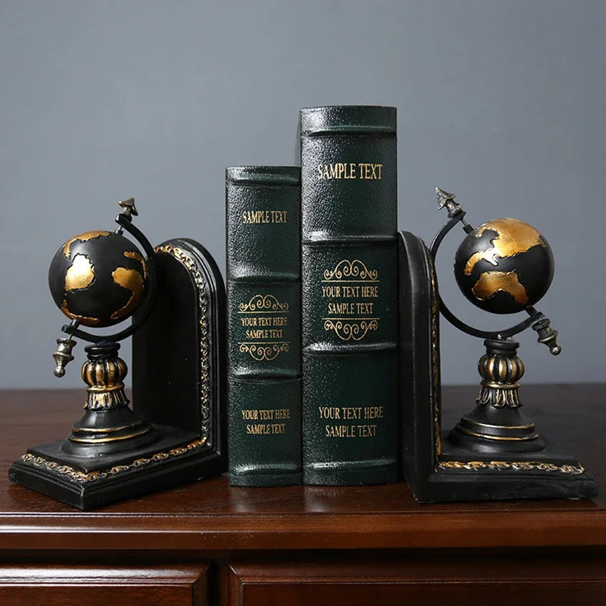 Resin Desktop Bookends - Elegant Office & Home Organizer