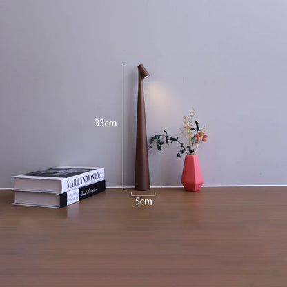Rechargeable LED Table Lamp - USB Charging Touch Dimmable Minimalist Lamp for Bedside, Desk, Living Room Accent Lighting