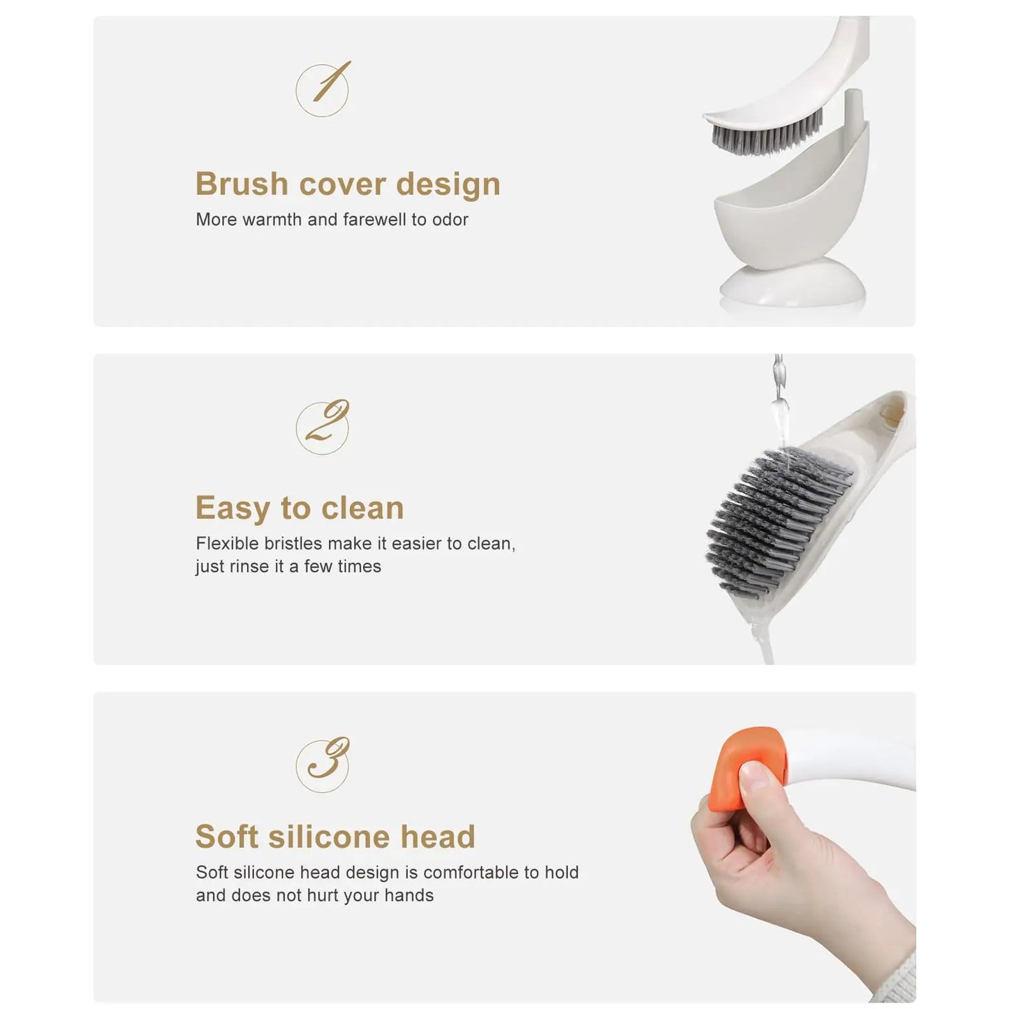 Elegant Swan-Shaped Toilet Brush & Holder Set