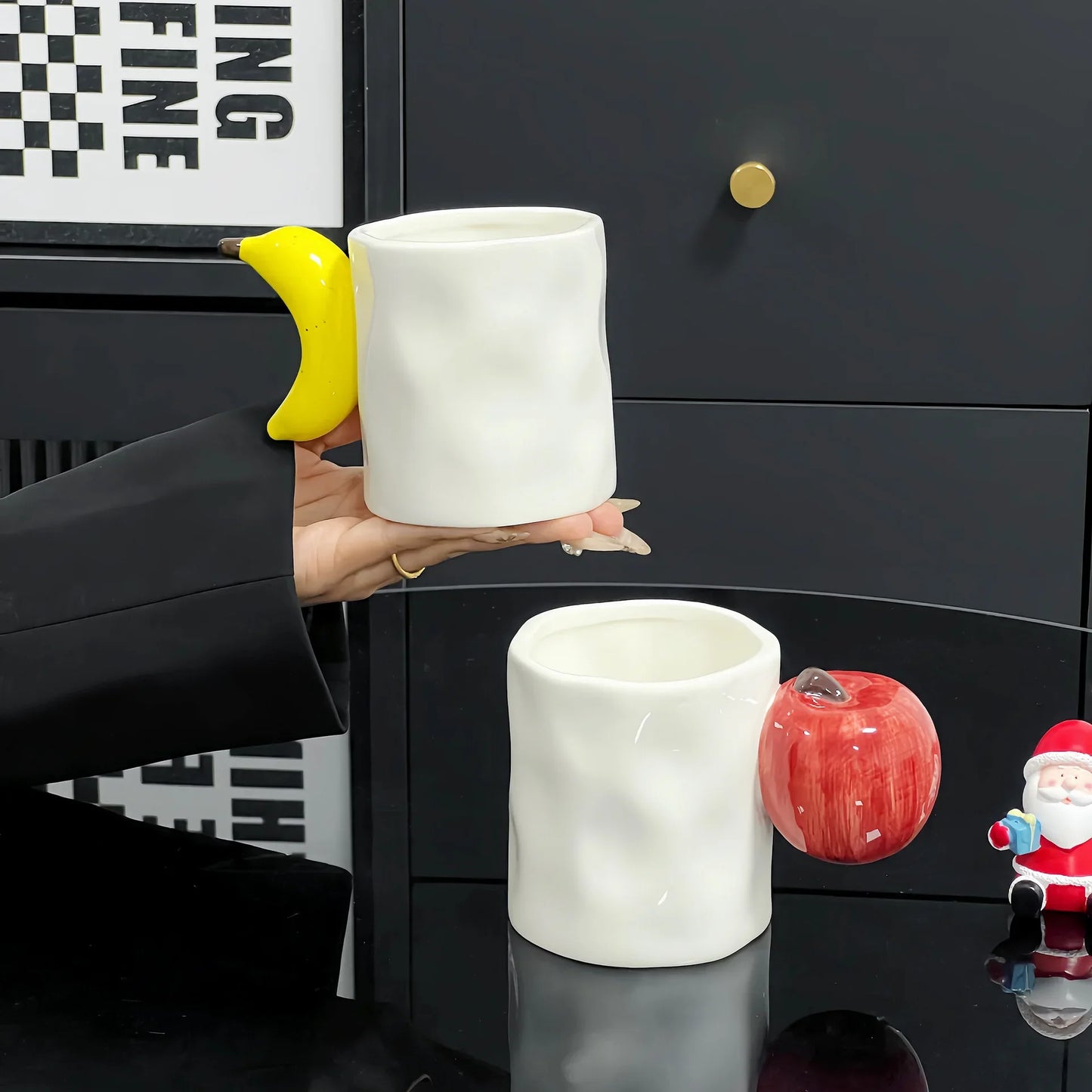 Creative Fruit Handle Ceramic Mug