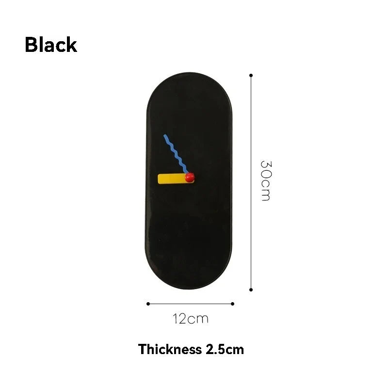 Nordic Dopamine Minimalist Oval Wall Clock | Silent Battery-Powered Home Decor
