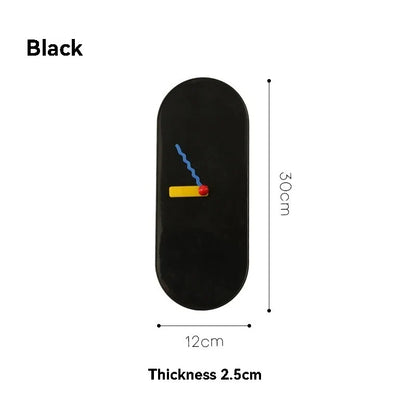 Nordic Dopamine Minimalist Oval Wall Clock | Silent Battery-Powered Home Decor