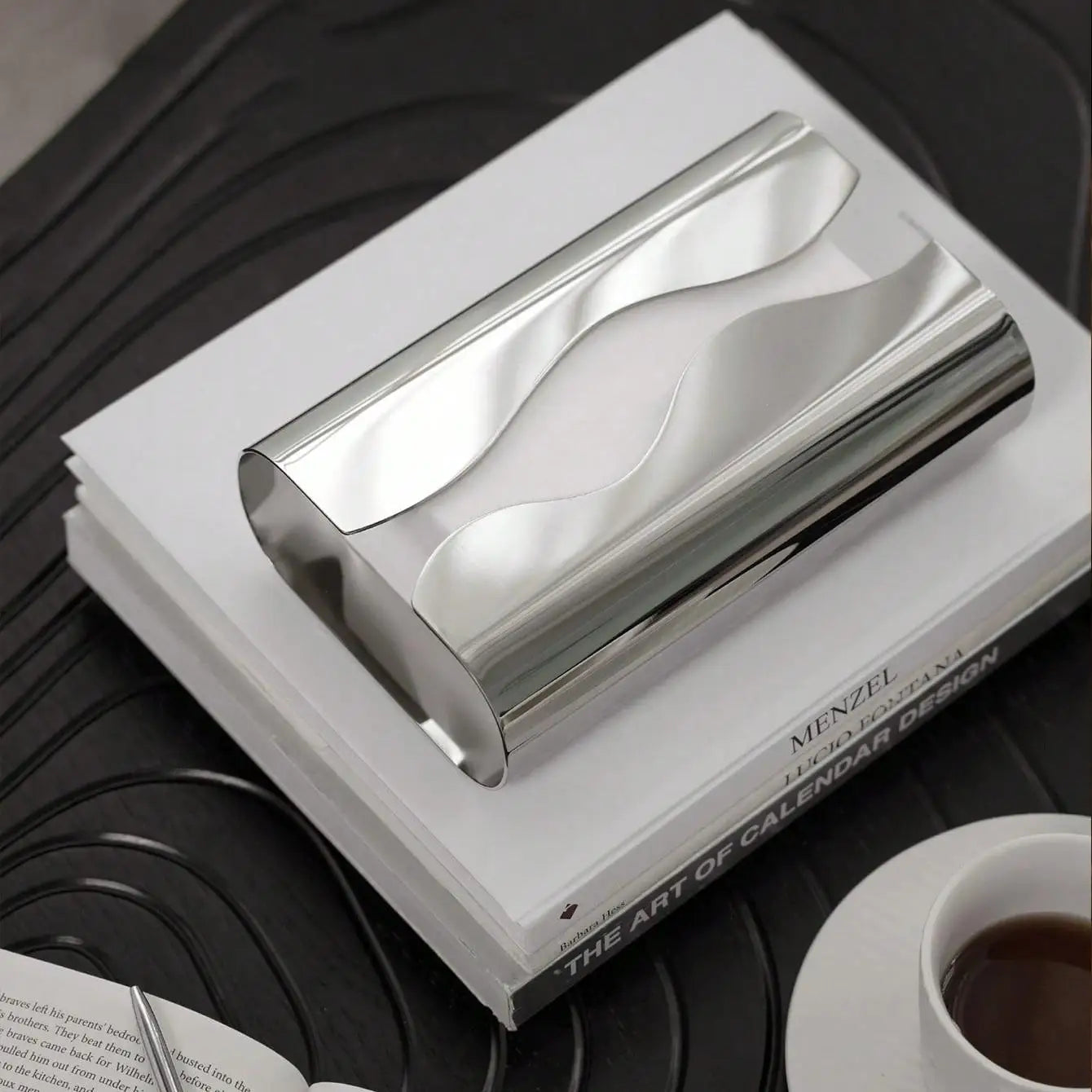 Nordic Stainless Steel Mirror Napkin Holder Desktop