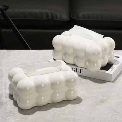 Modern Bubble Cloud Tissue Box with Lifting Spring