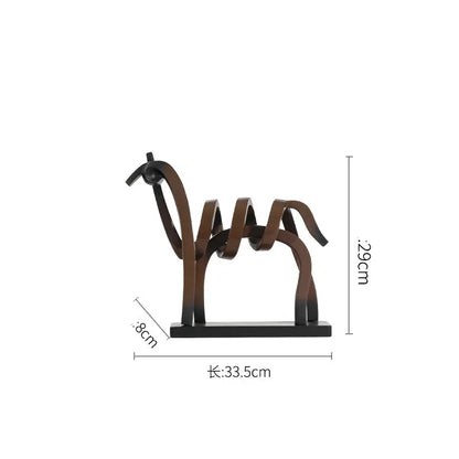 Abstract Hollow Line Horse Resin Sculpture