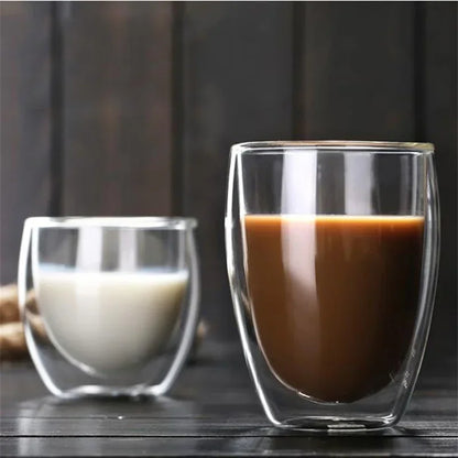 Double Wall Insulated Glass Cup