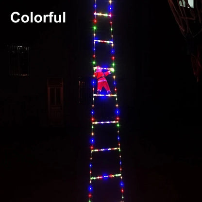 LED Christmas Ladder Lights with Santa Claus