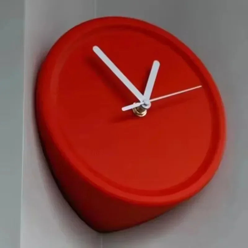 Minimalist Round Corner Wall Clock