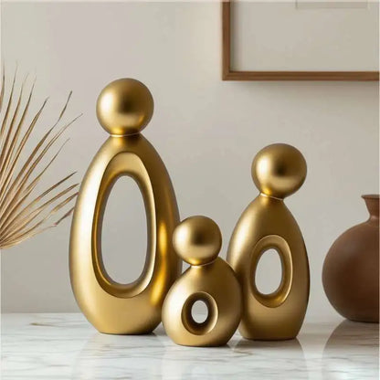 Modern Abstract Family Sculpture Set