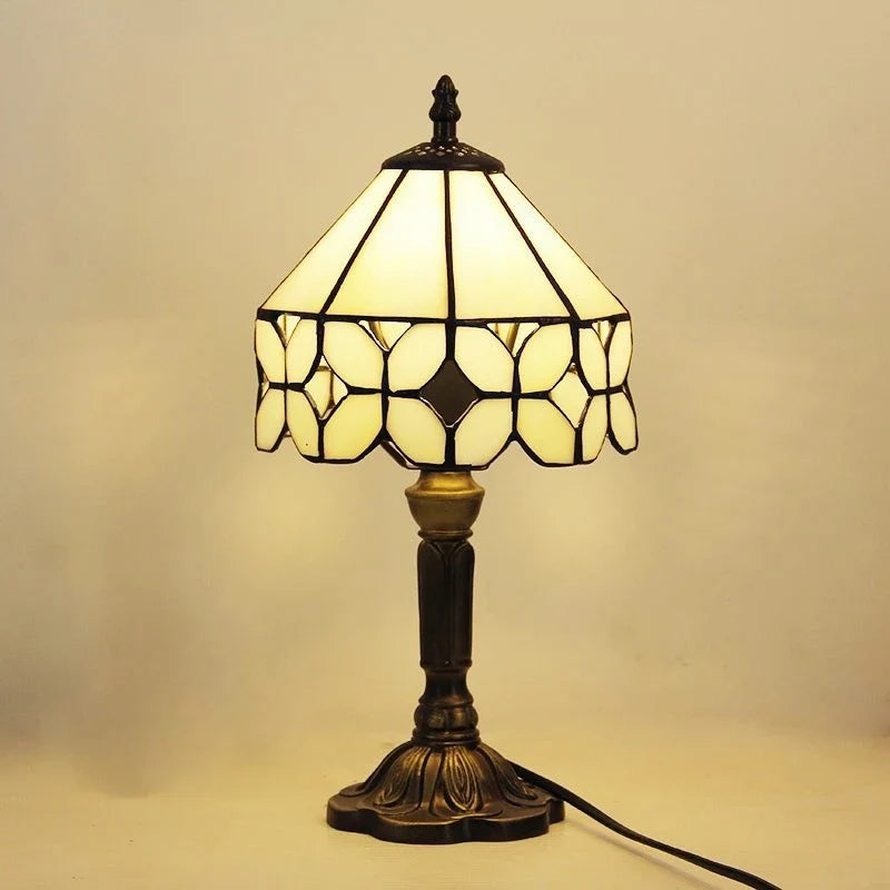 Vintage Stained Glass Desk Lamp