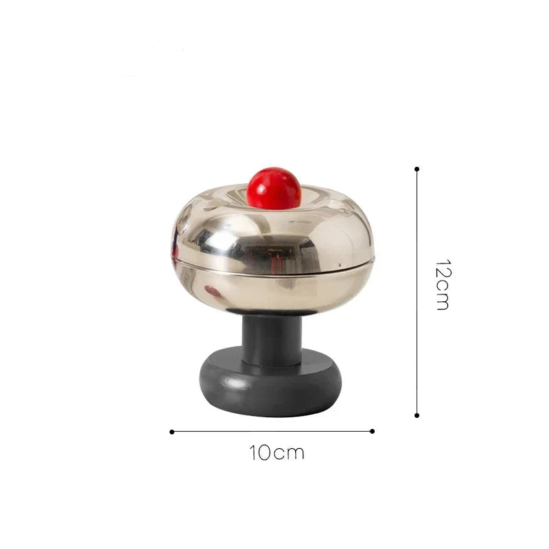 Postmodern Stainless Steel Ashtray with Lid