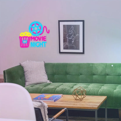 Movie Night Neon Sign