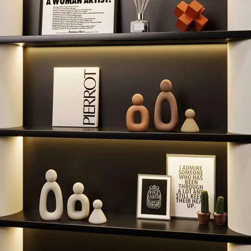 Modern Abstract Family Sculpture Set