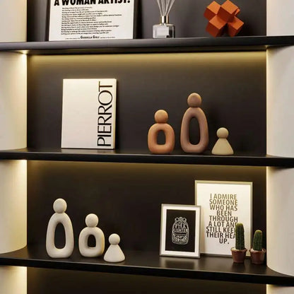 Modern Abstract Family Sculpture Set