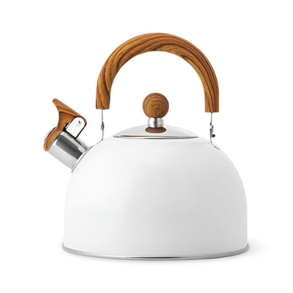 Whistling Tea Kettle Stainless Steel - Stovetop Kettle for Induction, Gas and Electric Hobs, Fast Boil, Easy Pour Spout