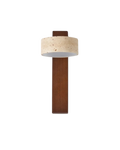 Travertine Wall Lamp | Modern Stone & Wood Sconce