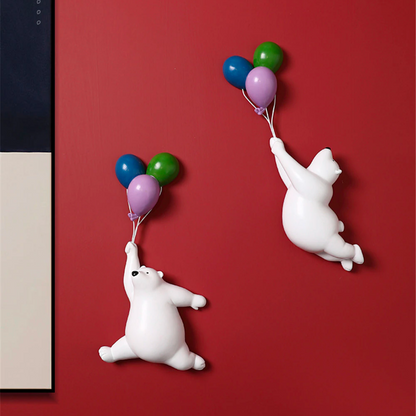 Flying Balloon Bear Figurines