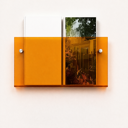 Wall Shelf Acrylic Floating Magazine Display Storage Organizer