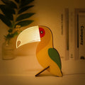 Animal Table Lamp Wooden LED Night Light Kids Room Decor