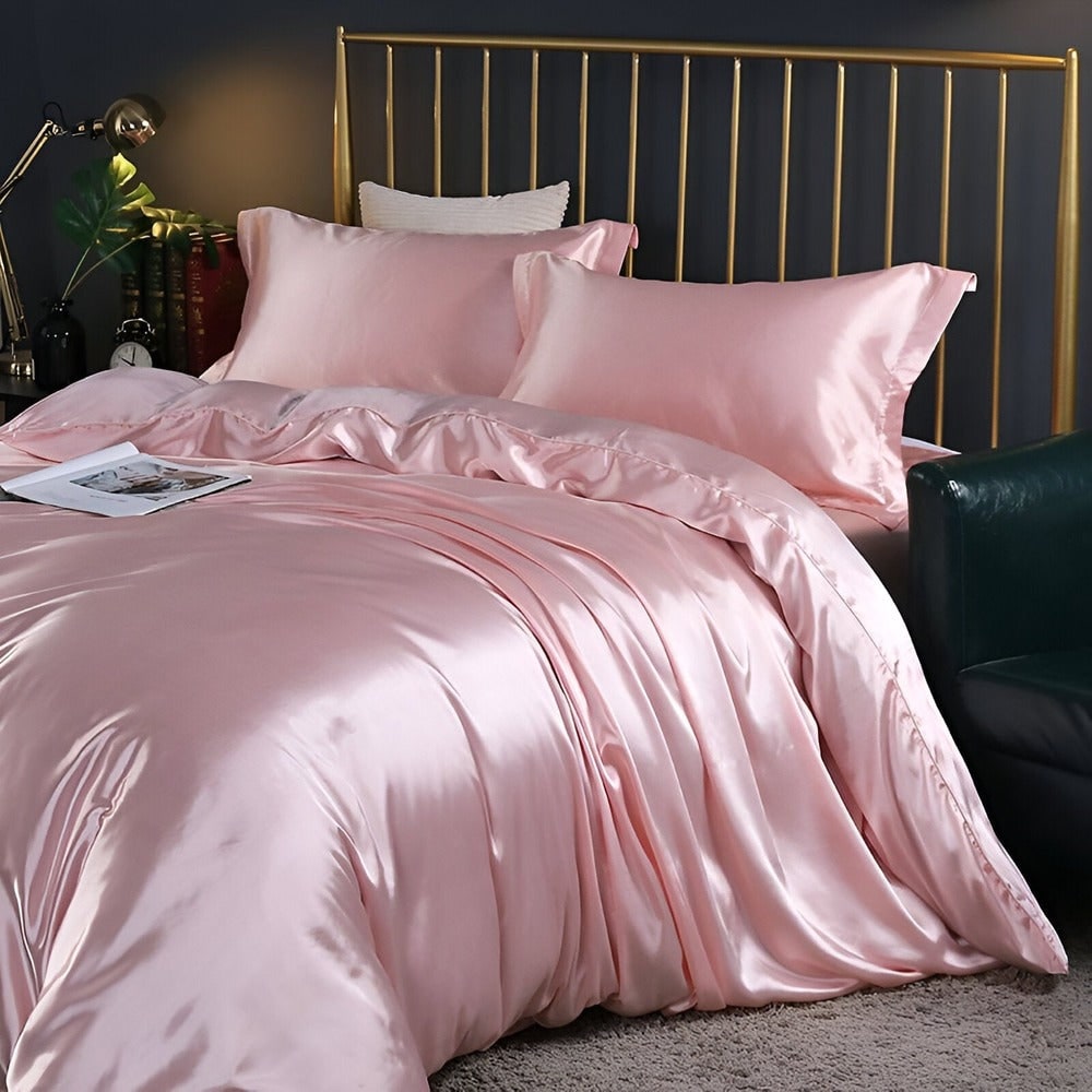 Antibacterial Silk Bedding Set Breathable Duvet Cover