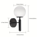 Modern Glass Wall Sconce | Elegant Metal Bedroom Light