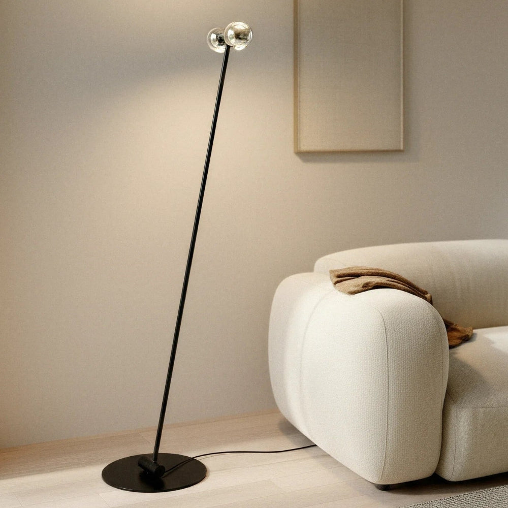 Dual Head Floor Lamp Modern Contemporary Adjustable Arch