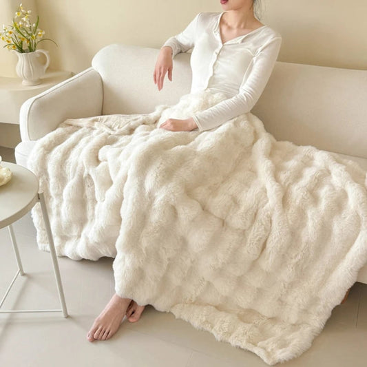 Faux Fur Blanket Cozy Soft Plush Throw