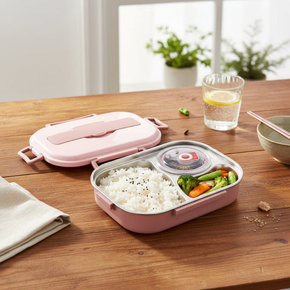 Insulated Bento Lunch Box - 4 Compartment Food Storage Container for Work, School, Travel, Leak Resistant Meal Prep