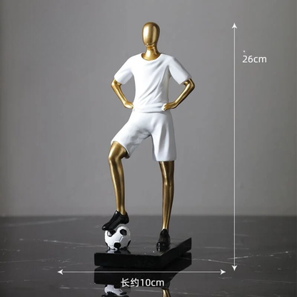 Creative Football & Basketball Player Resin Statue Ornament for Home & Office Decor