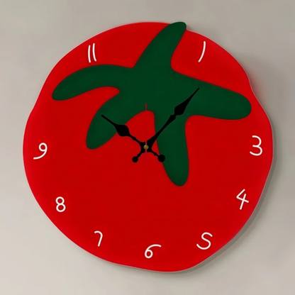 Creative Tomato Design Silent Wall Clock