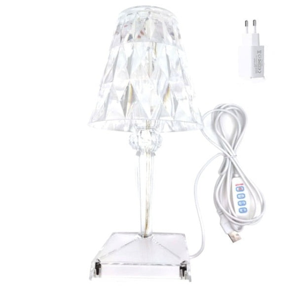 Rechargeable Wireless Diamond-Effect LED Table Lamp