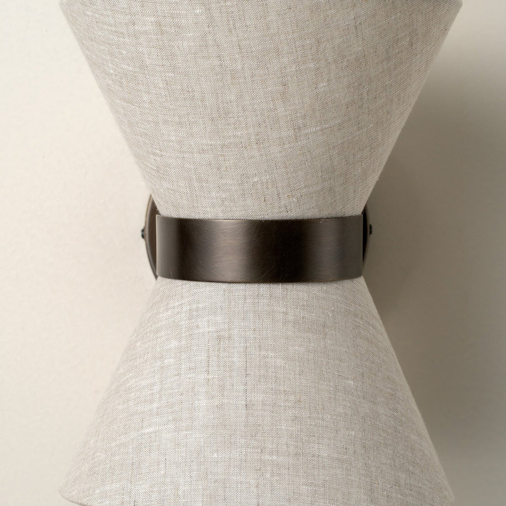 Bronze & Linen Wall Light | Classic Modern Elegance