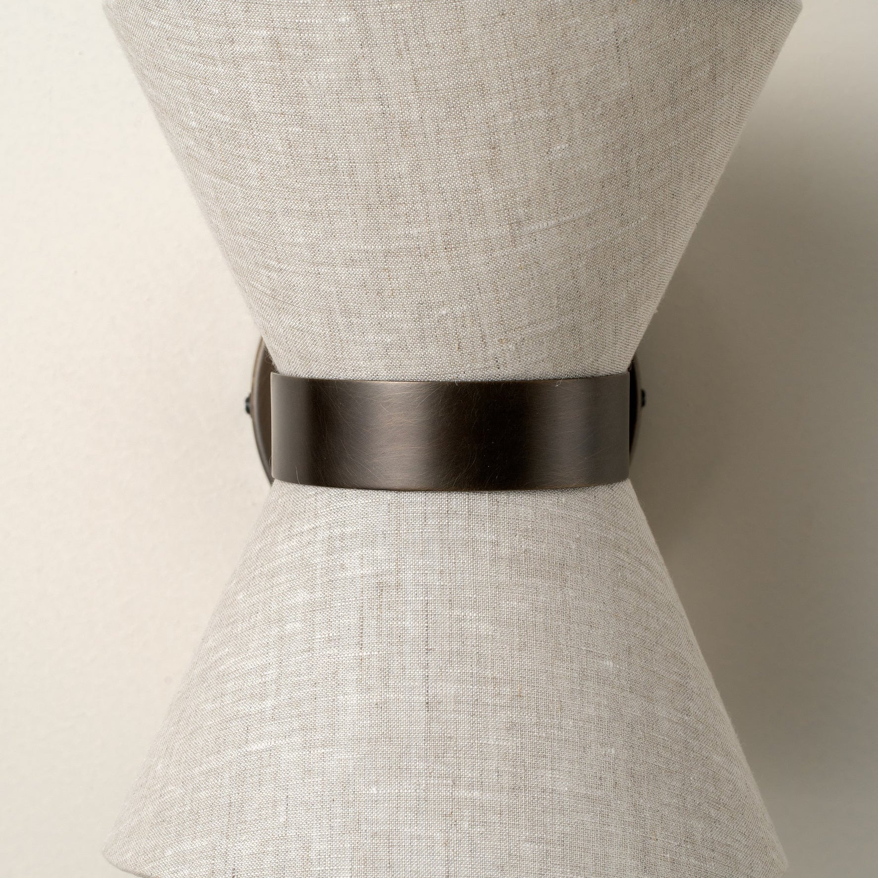 Bronze & Linen Wall Light | Classic Modern Elegance