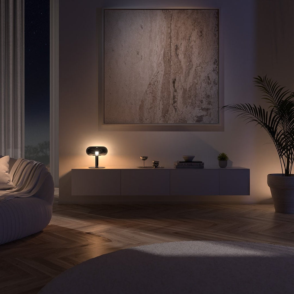 Modern Table Lamp Crystal LED Touch Dimmable Base Glass