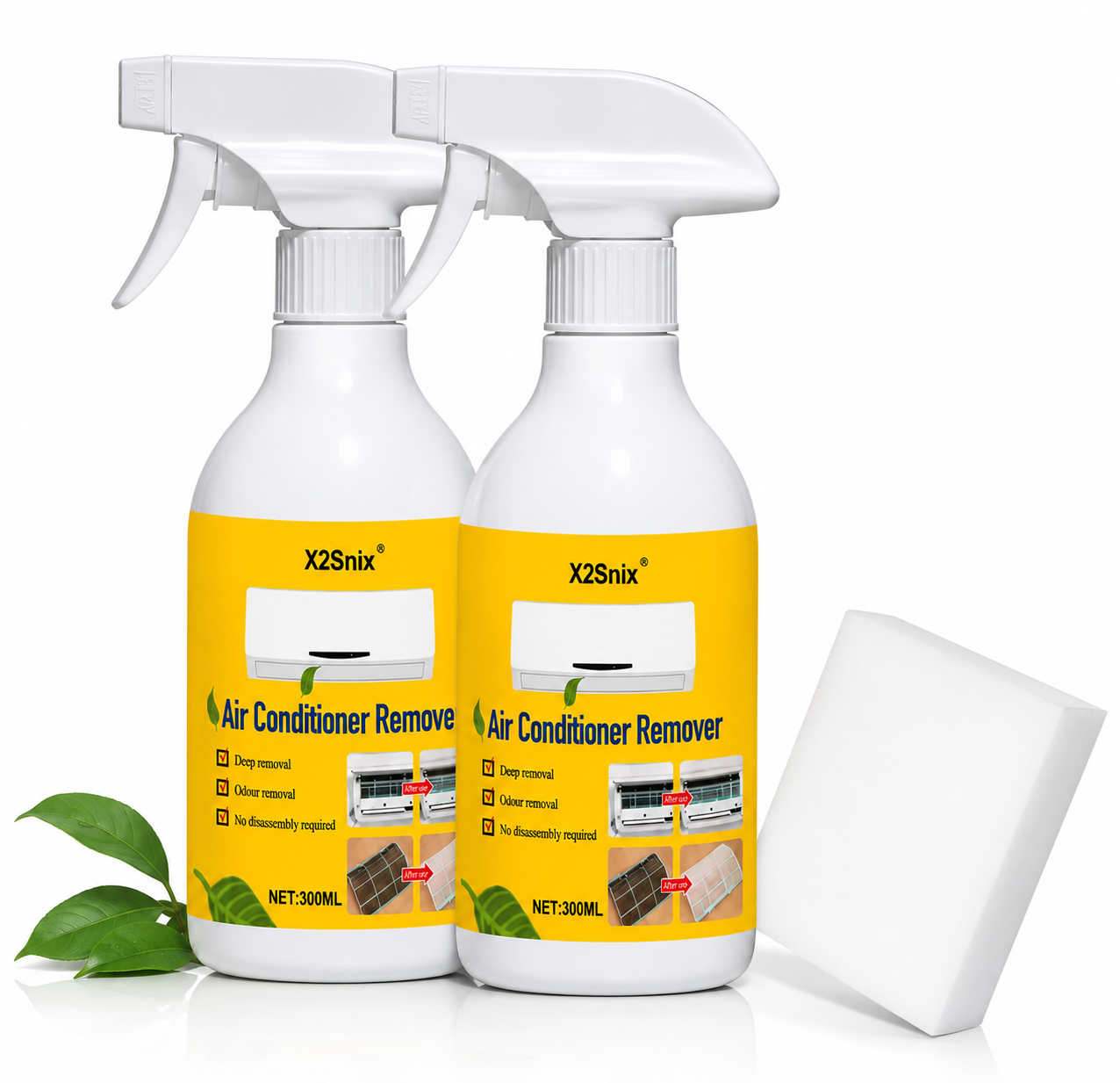 2 Bottles Air Conditioner Cleaner And Sponge