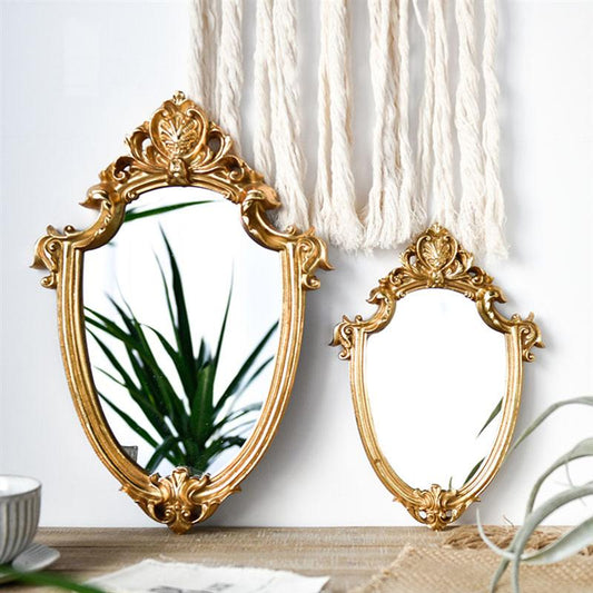Vintage Style Oval Mirror - Glass Wall Mirror for Bedroom, Bathroom, Dining Room, Hallway, 22x31cm and 30x43cm Sizes