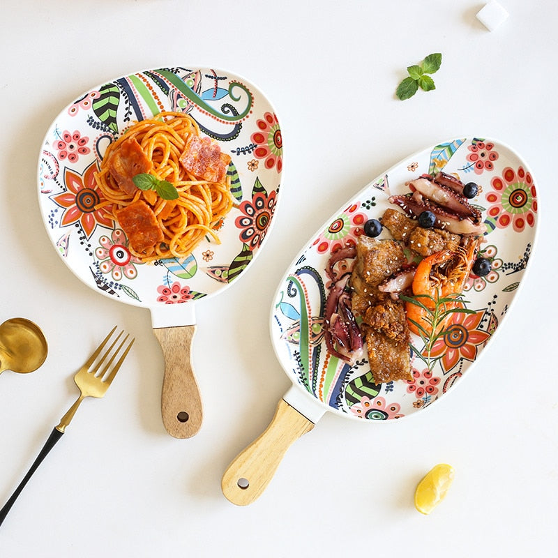 Floral Ceramic Dinner Plates