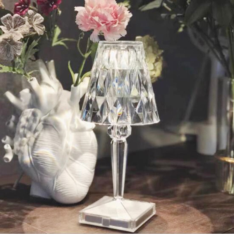 Rechargeable Wireless Diamond-Effect LED Table Lamp