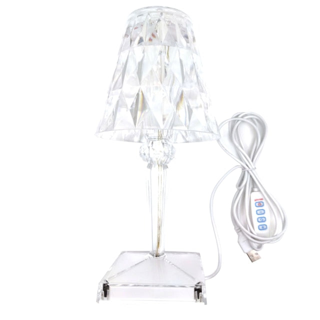Rechargeable Wireless Diamond-Effect LED Table Lamp