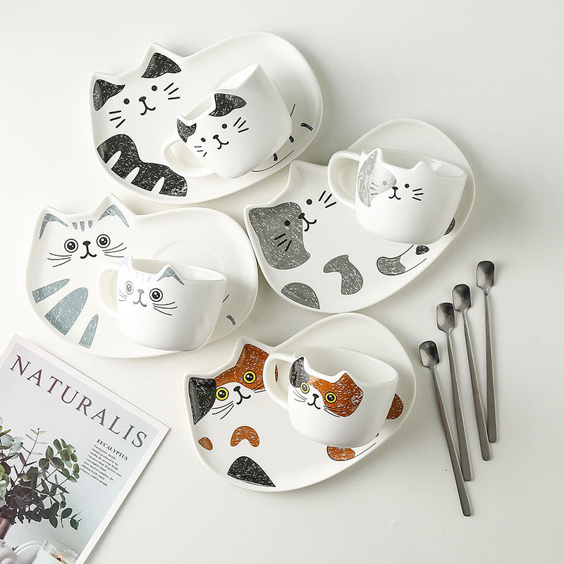 cat ceramic coffee cup